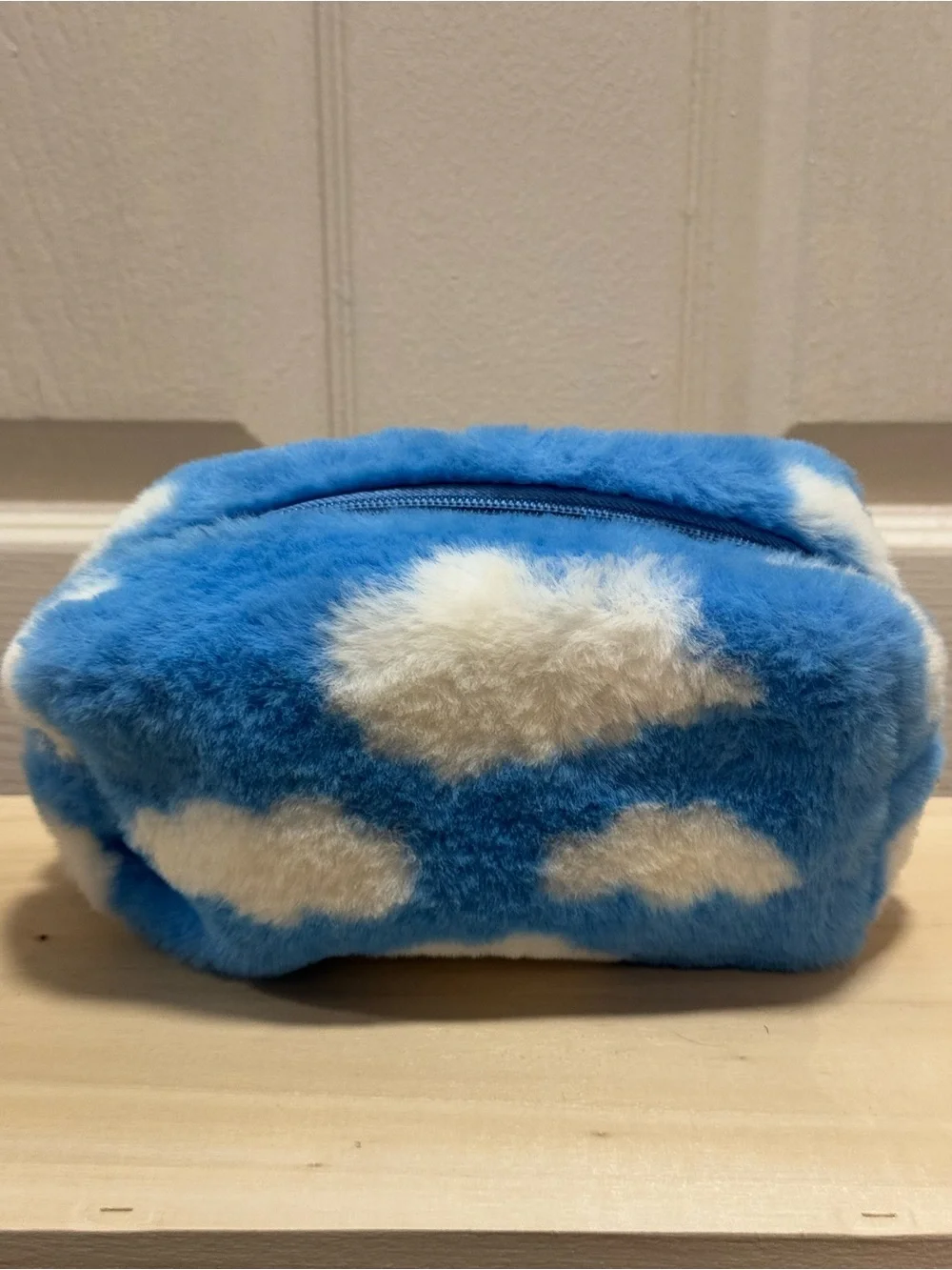 TRULY Plush Cloud Cosmetic Pouch - Blue & White
